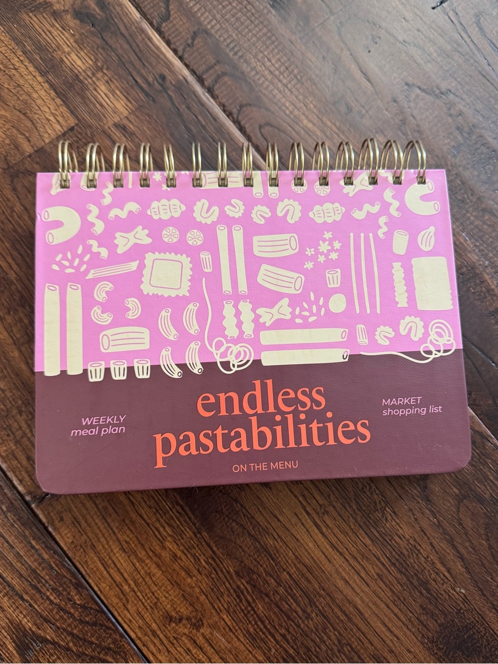 U Style Endless Pastabilities Spiral Meal Planner - Pink & Burgundy